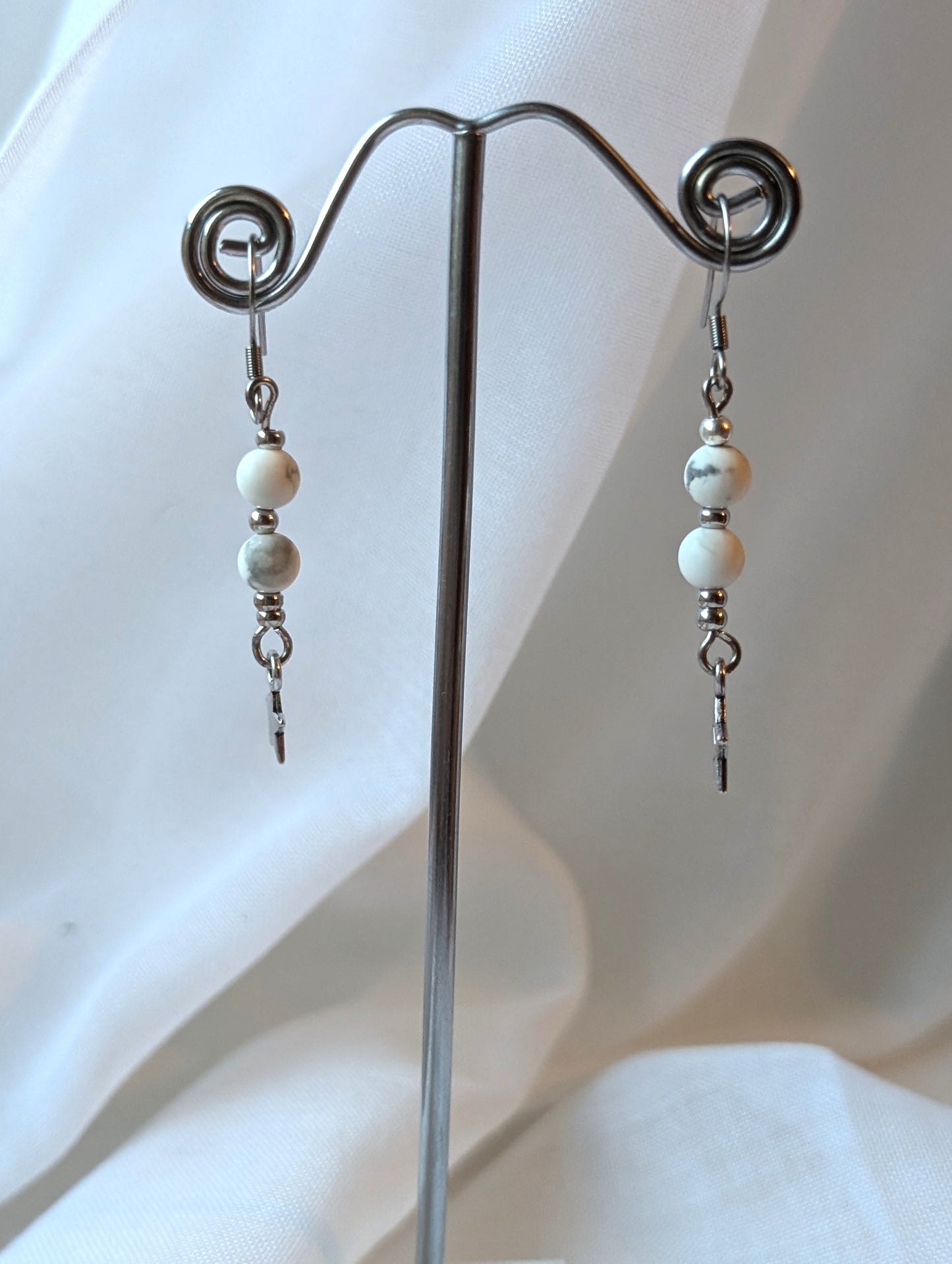 Autre vue des Boucles d'oreilles Étoiles Polaires