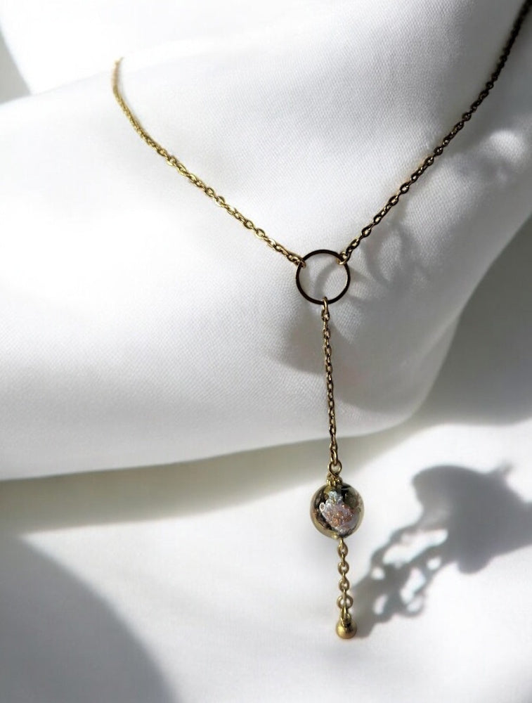 Collier Soléa en maille trombone avec pendentif rayonnant