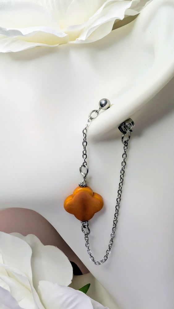 Cléa - Boucles d'oreilles (dorées ou argentées)