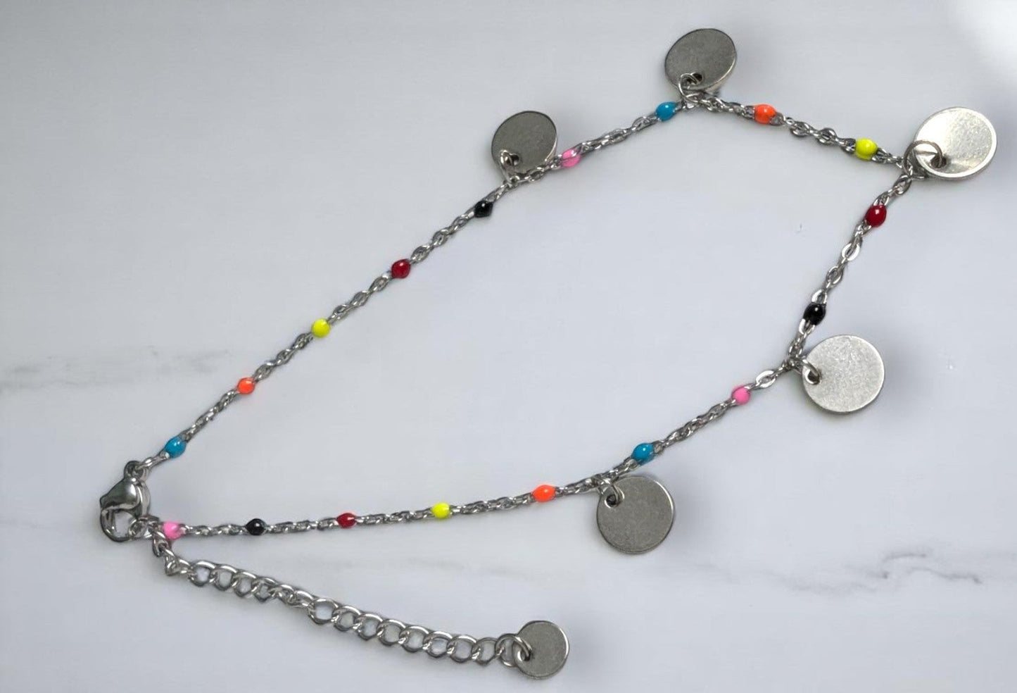 Linéa - Bracelets de cheville avec perles de résine (grand choix de coloris)