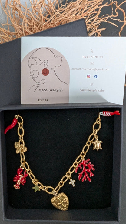 Mise en coffret du collier de Charlotte