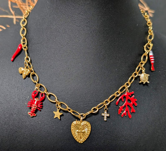 Un collier unique, joyeux et lumineux, imaginé spécialement pour une belle jeune femme