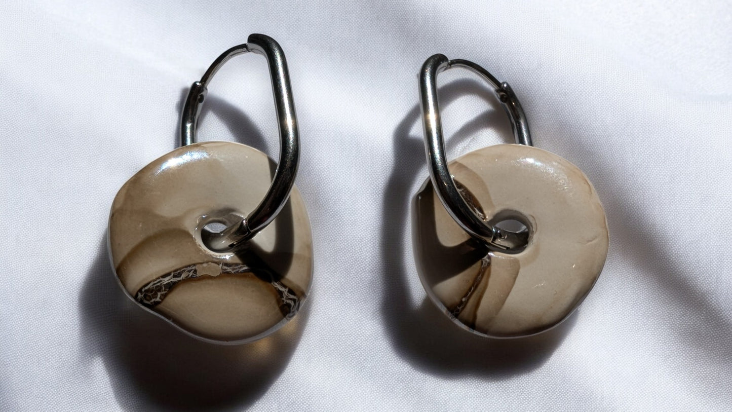 Boucles d'oreilles Donut en céramique