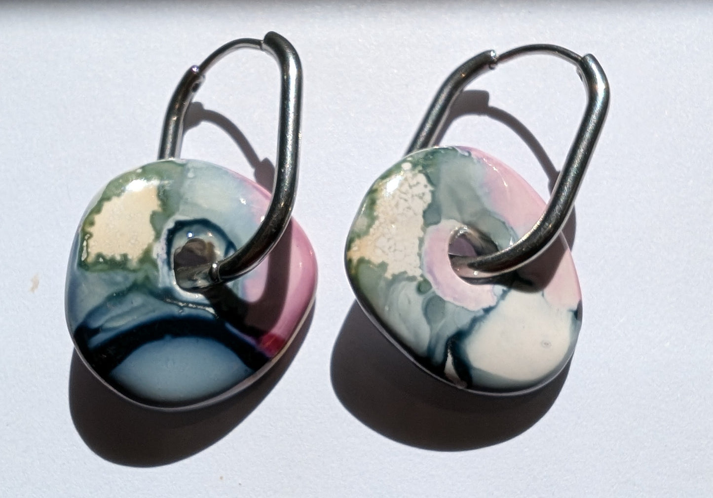 Boucles d'oreilles Donut en céramique