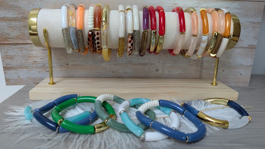 Bracelets résine, la collection d'été est riche en couleur et en choix