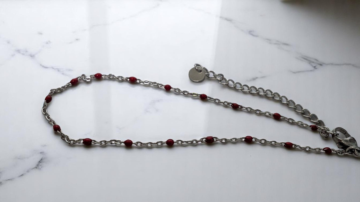 Linéa - Bracelets de cheville avec perles de résine (grand choix de coloris)
