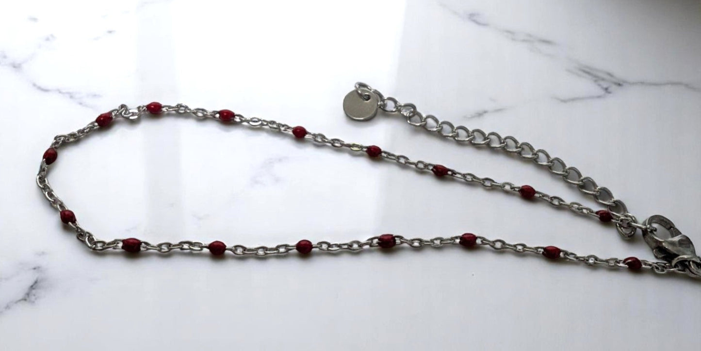 Linéa - Bracelets de cheville avec perles de résine (grand choix de coloris)
