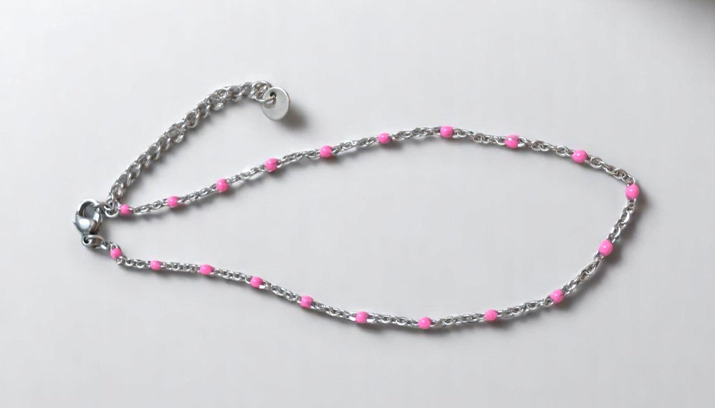 Linéa - Bracelets de cheville avec perles de résine (grand choix de coloris)