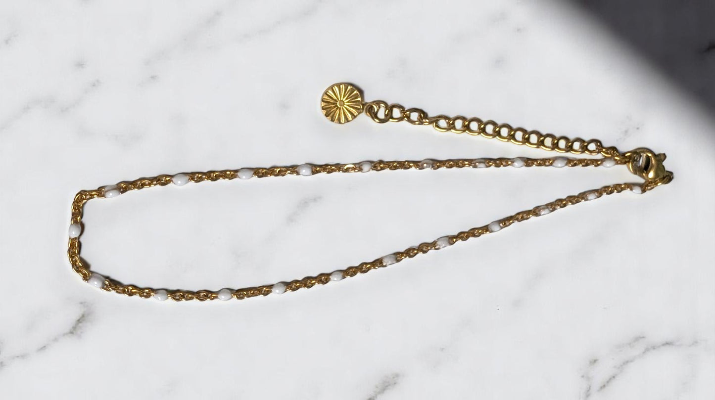 Linéa - Bracelets de cheville avec perles de résine (grand choix de coloris)