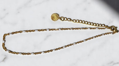 Linéa - Bracelets de cheville avec perles de résine (grand choix de coloris)