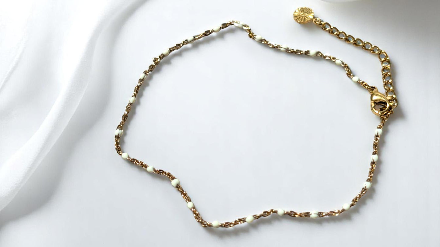 Linéa - Bracelets de cheville avec perles de résine (grand choix de coloris)