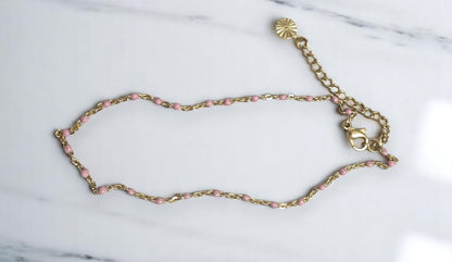 Linéa - Bracelets de cheville avec perles de résine (grand choix de coloris)