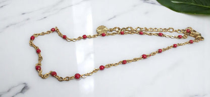 Linéa - Bracelets de cheville avec perles de résine (grand choix de coloris)