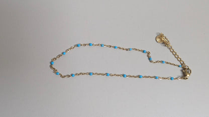 Linéa - Bracelets de cheville avec perles de résine (grand choix de coloris)